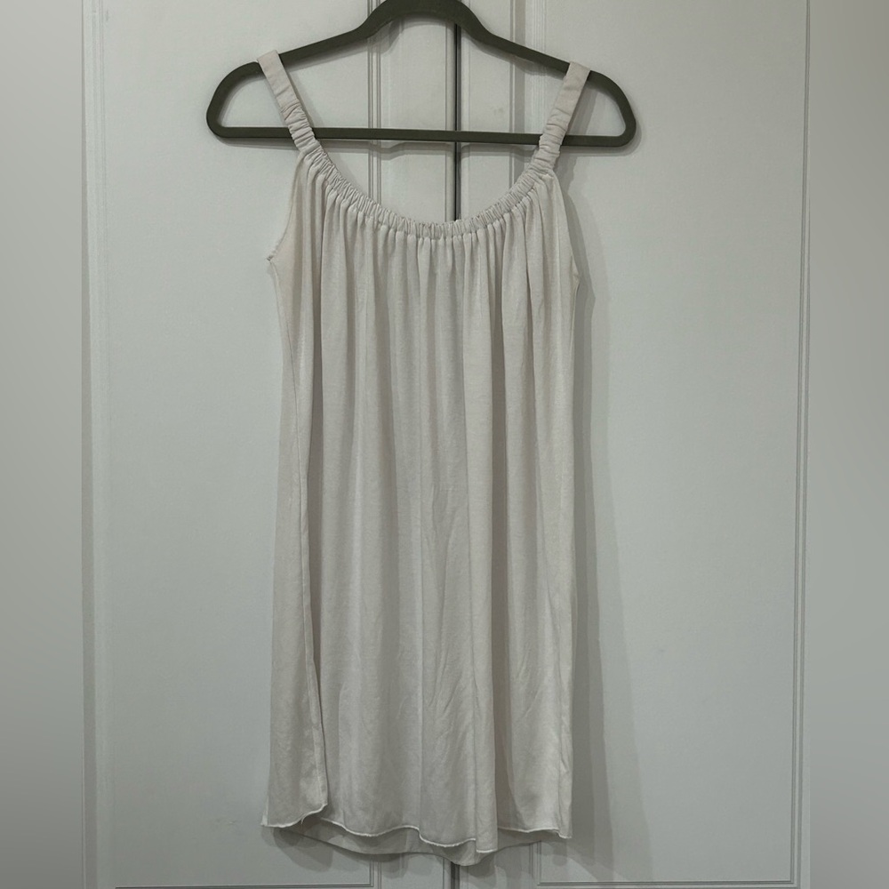 Venus White Cover Up Tank Dress Small Flowy Stretch Beach